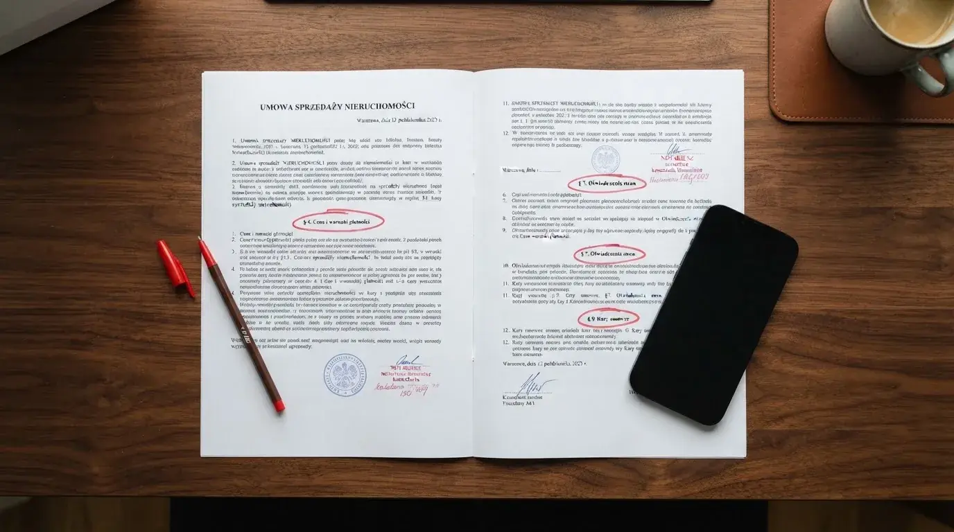 Wydruk ustawy o grach hazardowych z zakreślonymi artykułami leżący na biurku obok wyłączonego smartfona